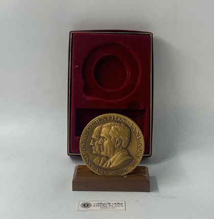 مسكوكة برونزية تذكارية للجورج بوش الاب والابن اصدار ٢٠٠٥