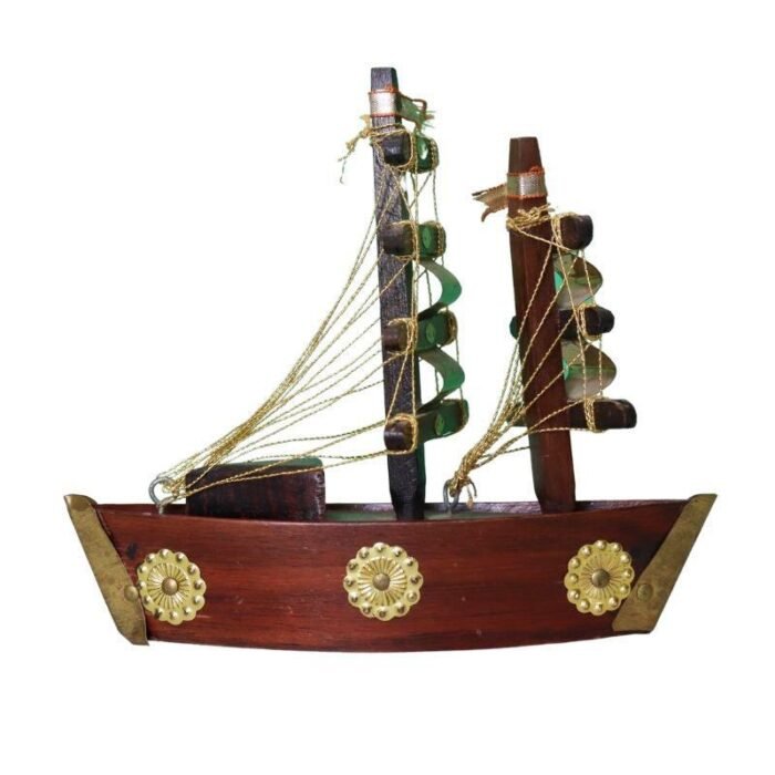 ⁦Antique Vintage Household Handmade wooden boat⁩ - الصورة ⁦3⁩