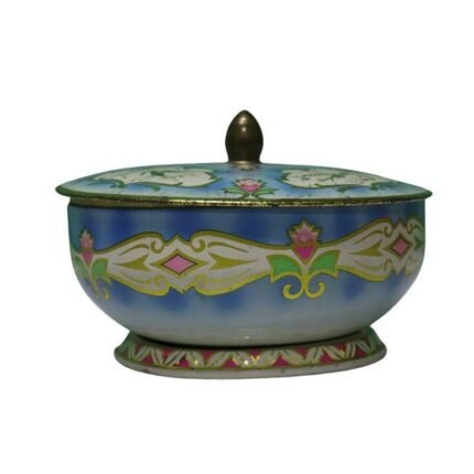 Antique Pot Hand Painted Iron Tagine