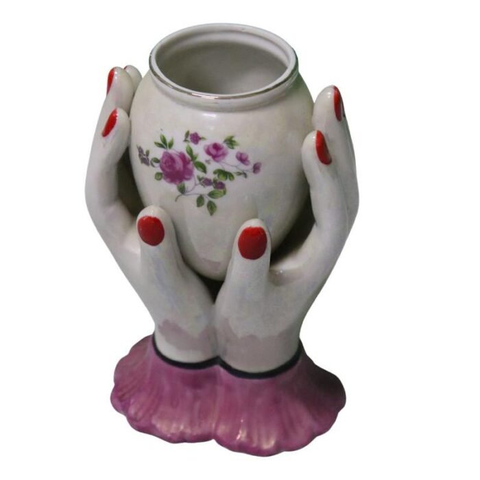 ⁦Antique Two Hands Holding Vase⁩ - الصورة ⁦1⁩