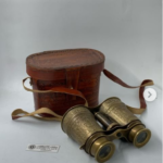Antique Brass Made Heavy Binocular with Leather Bag