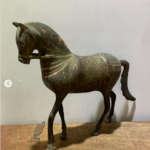 Antique old cooper horse figure big