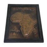 Africa map made of cooper
