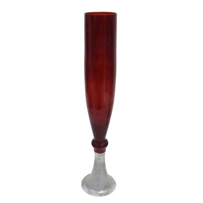 ⁦Antique Decoration Blown Red Glass Vase⁩ - الصورة ⁦1⁩