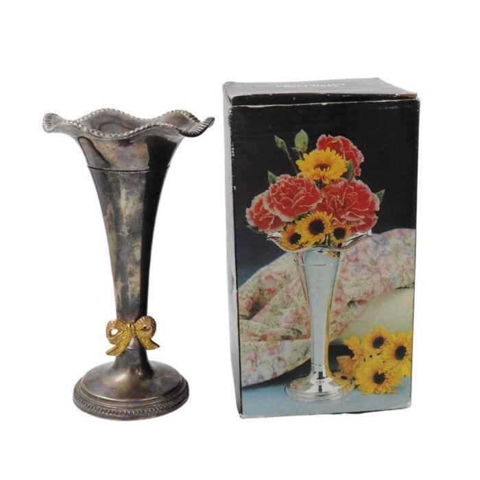 ⁦Antique Decoration Silver Plated Tableware Bud Vase⁩ - الصورة ⁦1⁩
