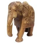 Antique Handmade Wooden Home Decor Elephant Statue
