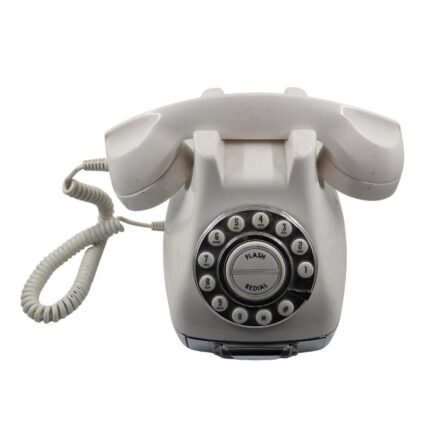 Antique Old Landline Telephone White