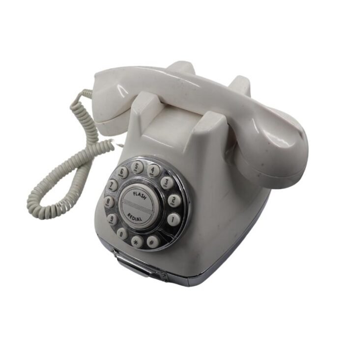 ⁦Antique Old Landline Telephone White⁩ - الصورة ⁦2⁩