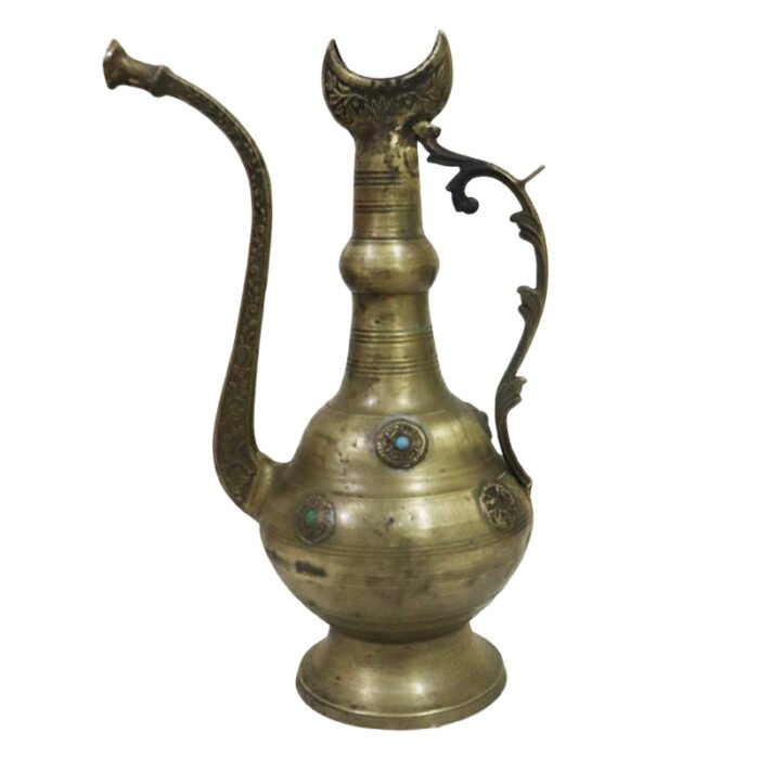 ⁦ابريق قديم من النحاس الاصفر ومرصع بالأحجار⁩ - الصورة ⁦4⁩