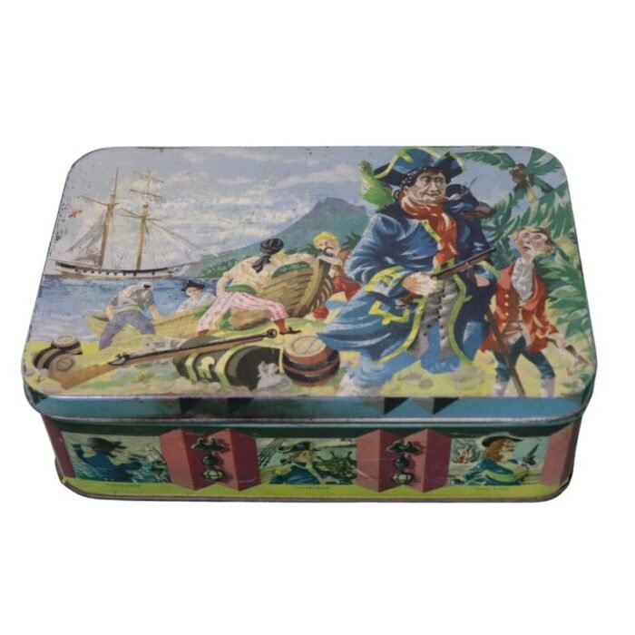 ⁦Antique Storage Box Made in England Metal Box⁩ - الصورة ⁦1⁩