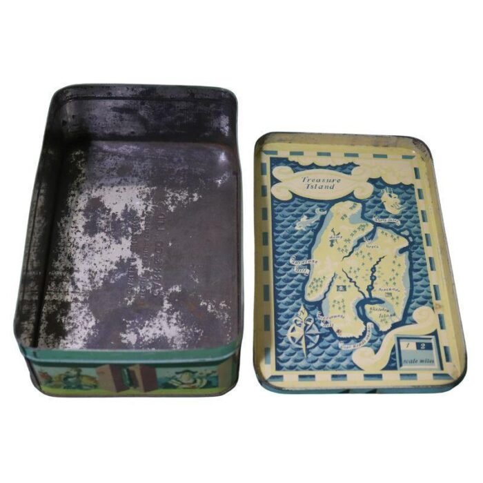 ⁦Antique Storage Box Made in England Metal Box⁩ - الصورة ⁦3⁩