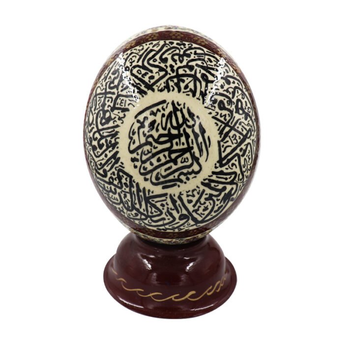 ⁦Antique Vintage Satsuma Procelain Hand Painted EGG on Stand⁩ - الصورة ⁦2⁩