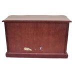 Antique Wooden Musical Jewellery Wardrobe Box with Glass Doors - الصورة 2