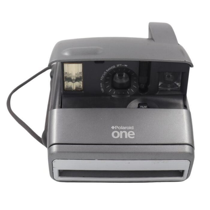 ⁦Antique old polariod one photo camera silver colour⁩ - الصورة ⁦2⁩