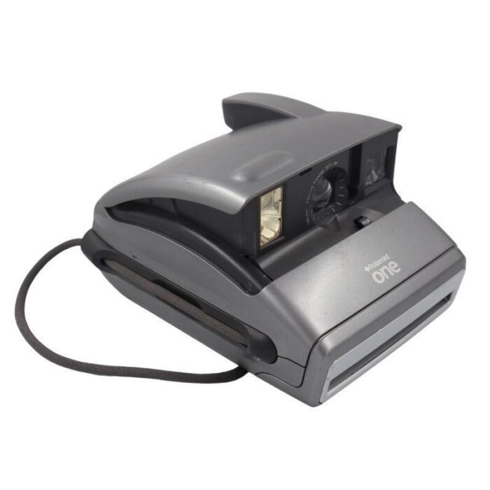 ⁦Antique old polariod one photo camera silver colour⁩ - الصورة ⁦4⁩