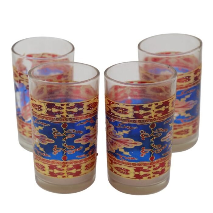 ⁦Antique old red-blue cups 4pc⁩ - الصورة ⁦1⁩