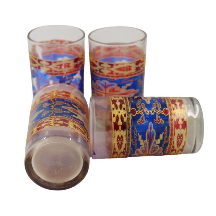 ⁦Antique old red-blue cups 4pc⁩ - الصورة ⁦2⁩