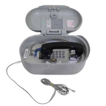 Antique old tromics corp iron telephone silver