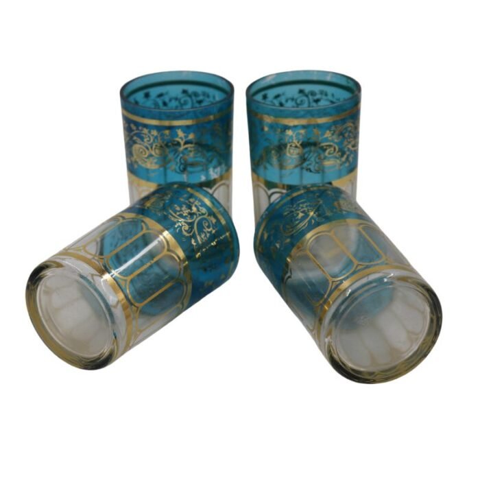 ⁦Antique old white-blue cups 4pc⁩ - الصورة ⁦2⁩