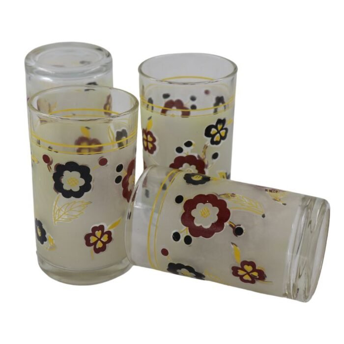 ⁦Antique old white with colour painted cups 4pc⁩ - الصورة ⁦2⁩