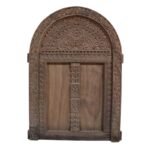 Antique old wooden window with islamic drows