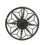 Antique round brass base - الصورة 3