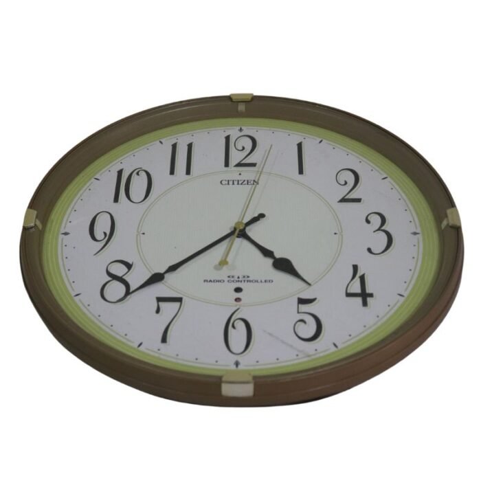 ⁦Description Vintage Citizen Radio Controlled 8MY416 Round Clock⁩ - الصورة ⁦1⁩