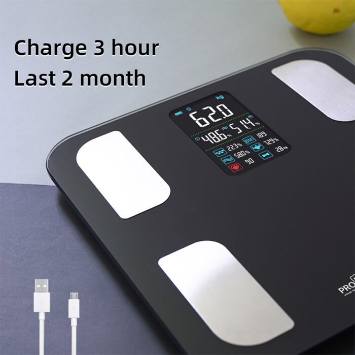 ⁦PROCOAT G1914B SMART BODY FAT SCALE VA SCREEN DISPLAY⁩ - الصورة ⁦3⁩