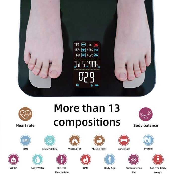 ⁦PROCOAT G1914B SMART BODY FAT SCALE VA SCREEN DISPLAY⁩ - الصورة ⁦5⁩