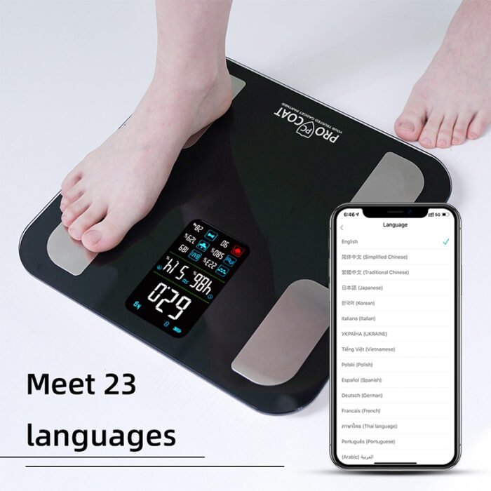 ⁦PROCOAT G1914B SMART BODY FAT SCALE VA SCREEN DISPLAY⁩ - الصورة ⁦6⁩