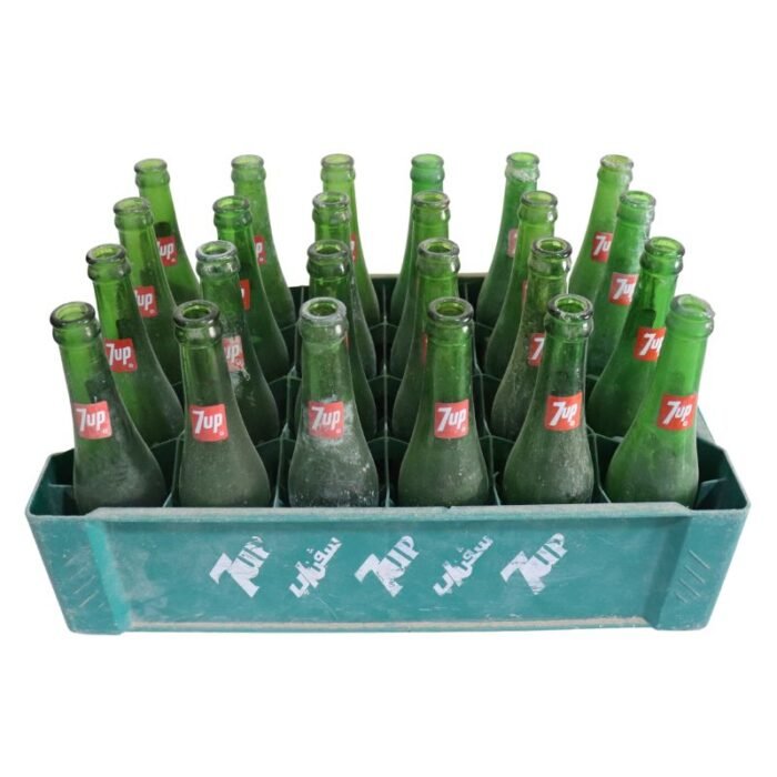 ⁦Vintage 24pc Soft Cool Drink Bottles Set with Tray⁩ - الصورة ⁦1⁩