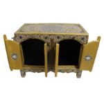 Vintage Handnade Wooden Painted Storage Box - الصورة 3