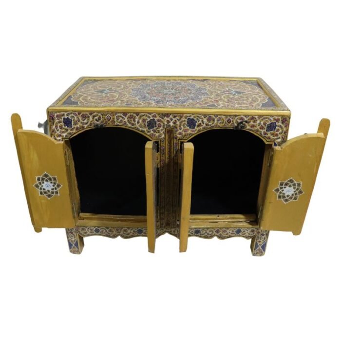 ⁦Vintage Handnade Wooden Painted Storage Box⁩ - الصورة ⁦3⁩