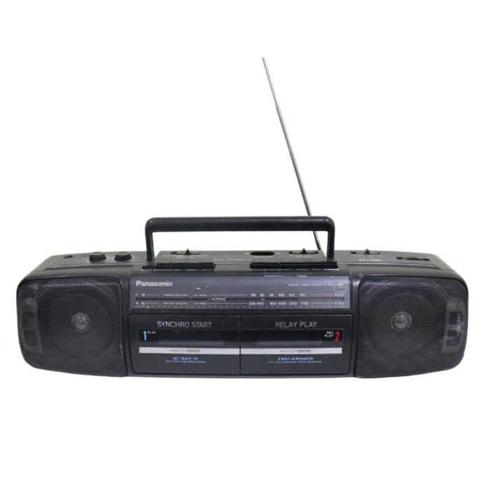 ⁦Vintage Panasonic RX-FT500 Stereo Radio Dual Cassette Recorder Boombox⁩ - الصورة ⁦1⁩