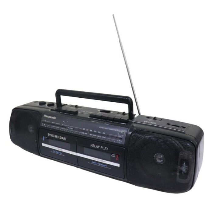 ⁦Vintage Panasonic RX-FT500 Stereo Radio Dual Cassette Recorder Boombox⁩ - الصورة ⁦3⁩
