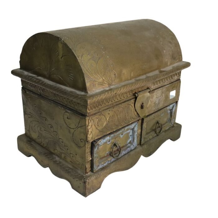 ⁦Vintage Style Wooden Jewellery Storage Box⁩ - الصورة ⁦2⁩