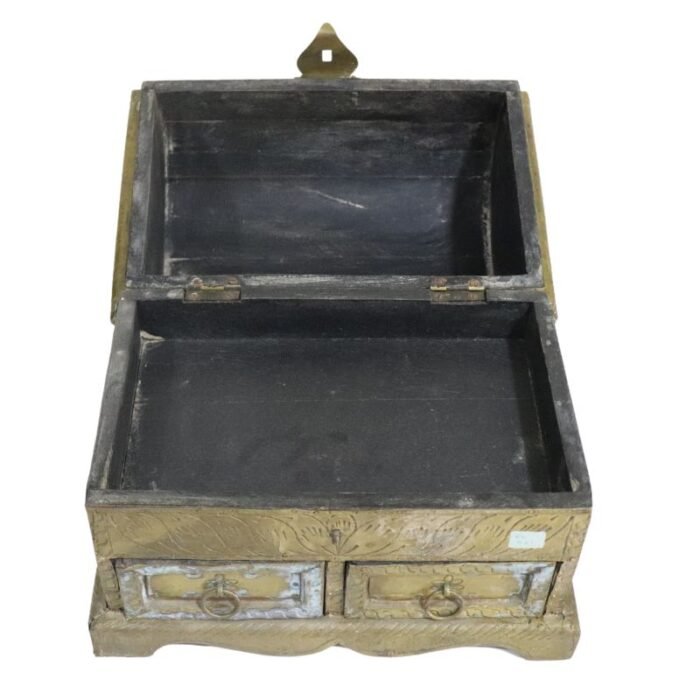 ⁦Vintage Style Wooden Jewellery Storage Box⁩ - الصورة ⁦3⁩