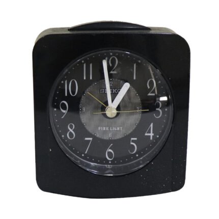 Vintage old seiko alarm clock black