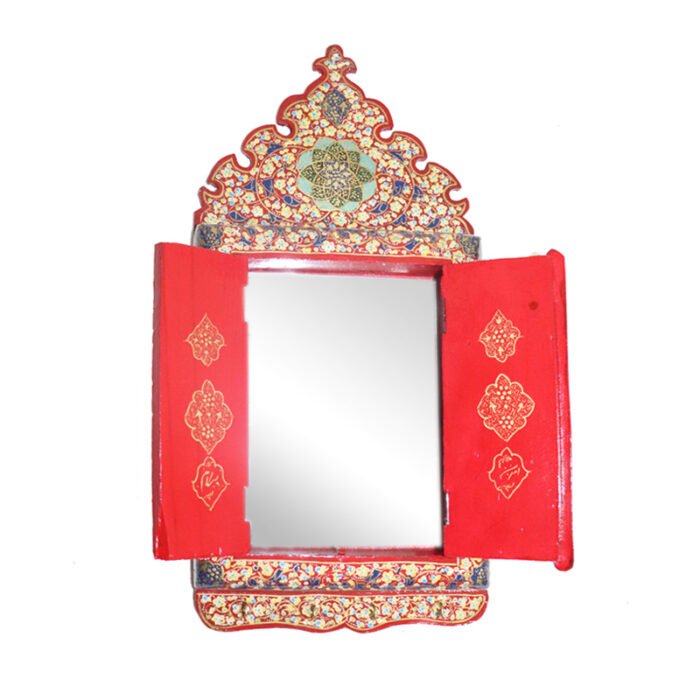 ⁦Wooden Hand Painted Hanging Mirror⁩ - الصورة ⁦2⁩