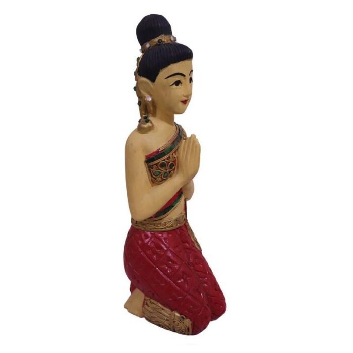 ⁦antique thai kneeling sawasdee lady statue⁩ - الصورة ⁦2⁩