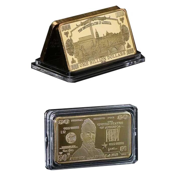 ⁦gold, silver, and brass plated metal memorial invitations⁩ - الصورة ⁦1⁩