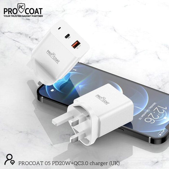 ⁦ProCoat 20W PD + 3.0 USB Fast Charger⁩ - الصورة ⁦8⁩