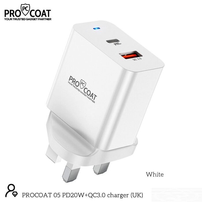 ⁦ProCoat 20W PD + 3.0 USB Fast Charger⁩ - الصورة ⁦7⁩