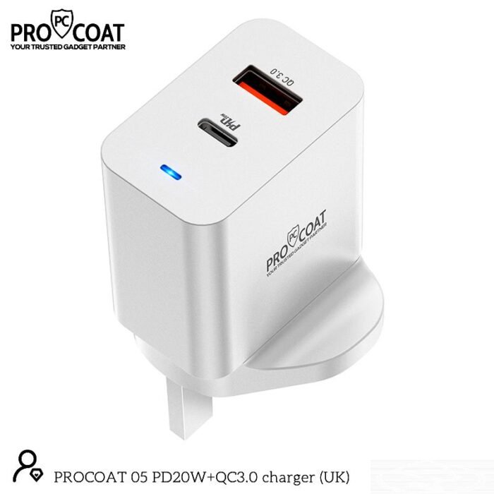⁦ProCoat 20W PD + 3.0 USB Fast Charger⁩ - الصورة ⁦6⁩