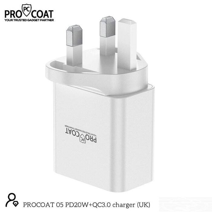 ⁦ProCoat 20W PD + 3.0 USB Fast Charger⁩ - الصورة ⁦4⁩