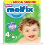 حفاضات اطفال ميجا من مولفيكس مع تقنية 3D فريدة - مقاس 4 ماكسي - 80 حفاضة