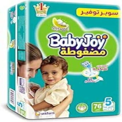 بيبي جوي حفاضات أطفال مرنة - مقاس 5 - حجم كبير جدا - 14-25 كجم - 76 حفاضة
