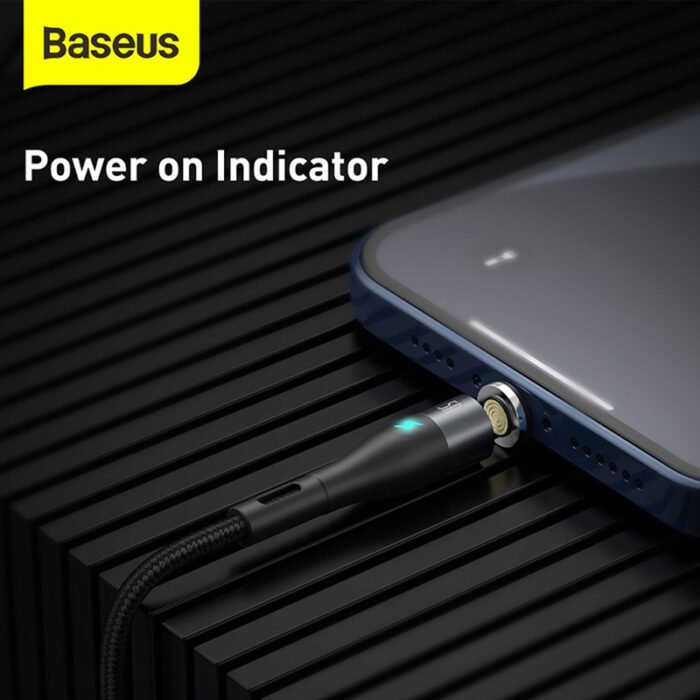 ⁦BASEUS ZINC MAGNETIC MICRO+TYPE C+LIGHTNING USB CABLE⁩ - الصورة ⁦4⁩