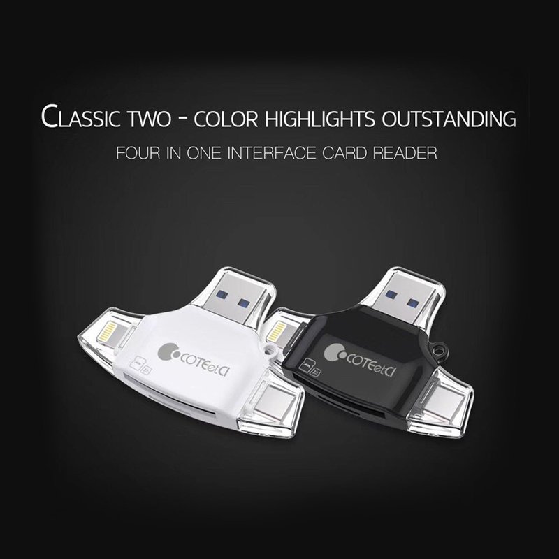 ⁦Coteetci CS5132 4 IN 1 CARD READER(SD/TF)⁩ - الصورة ⁦2⁩