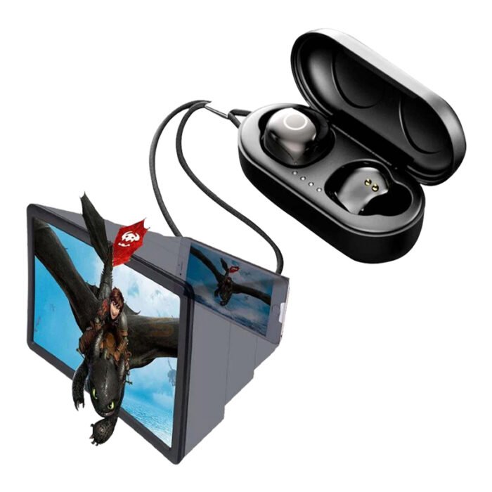 ⁦Devia TWS Wireless Earphone V2 With F2 3D Screen Magnifier⁩ - الصورة ⁦1⁩